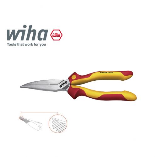 德國 Wiha 絕緣型 40度工業彎口尖嘴鉗200mm 38859